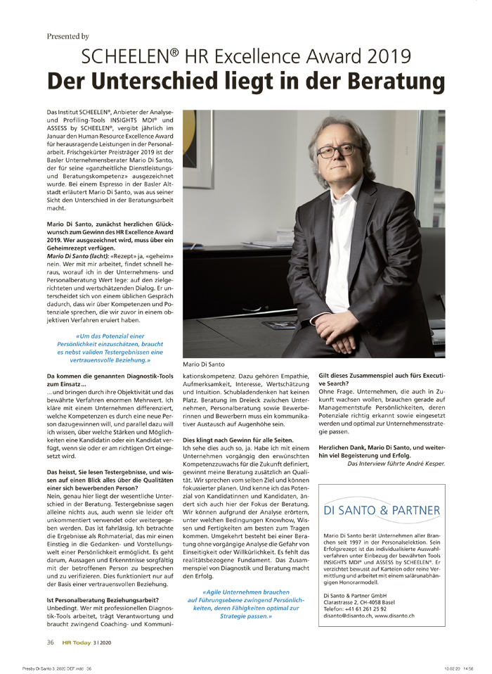 SCHEELEN® HR Excellence Award 2019